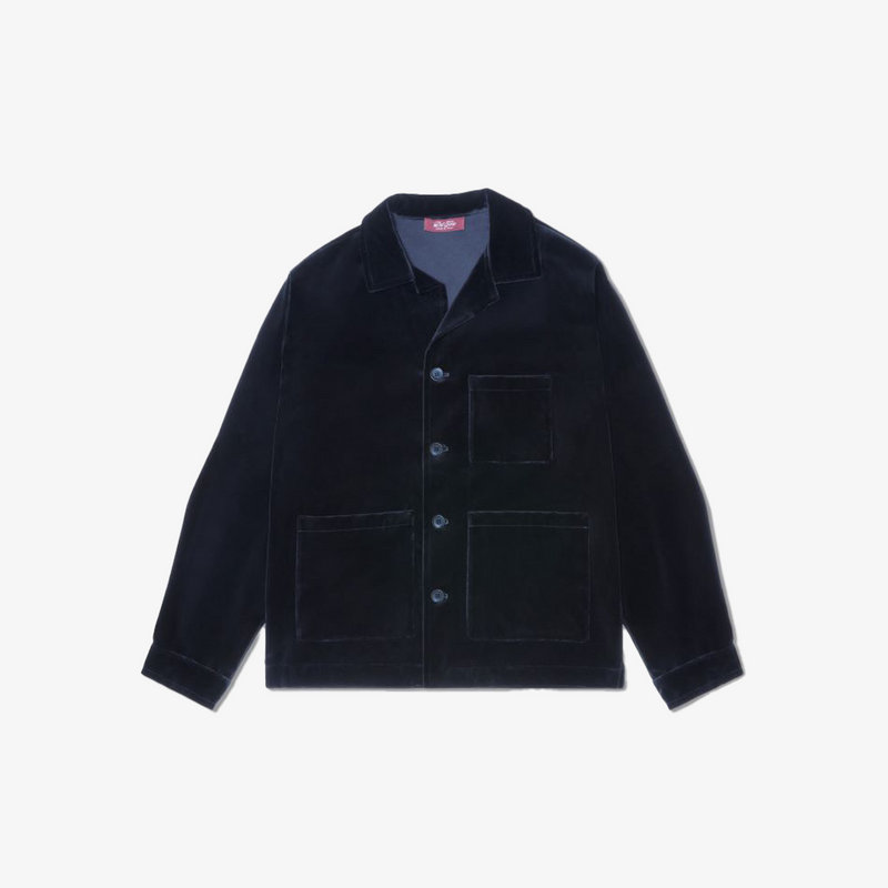 Women's Velour Cocktail Coat - Black