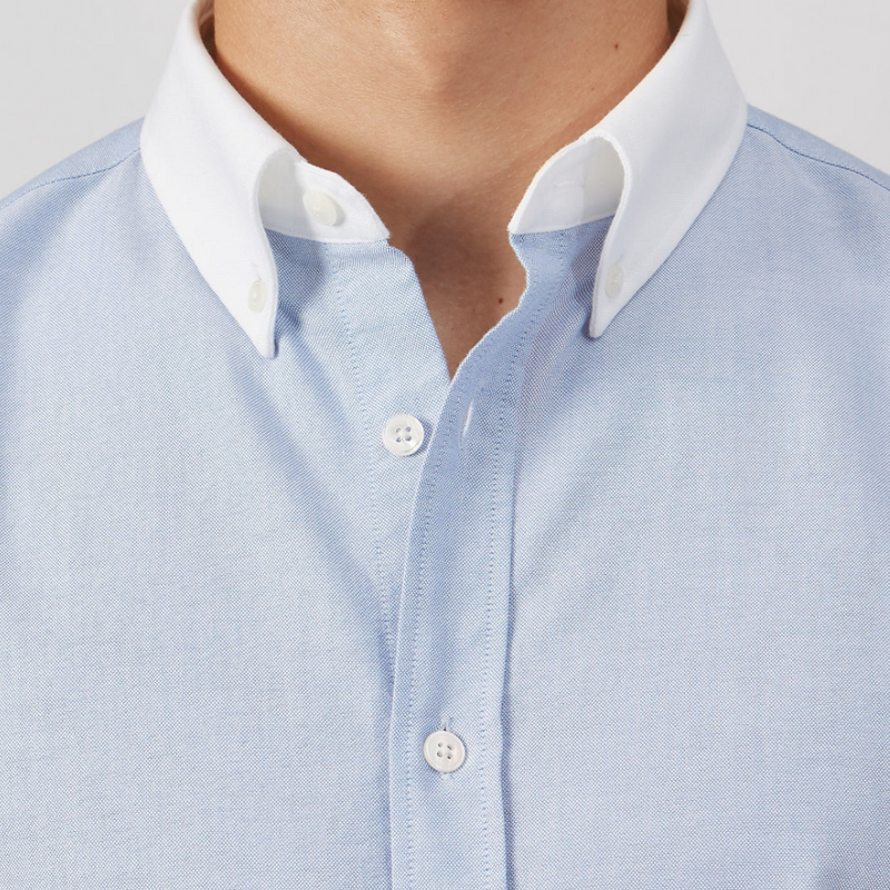Le Alfré 'Le Original' Blue Contrast Oxford Shirt