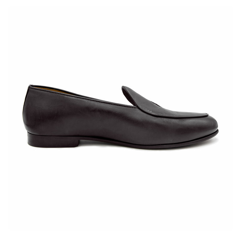 Men's Black Leather Milano Loafer