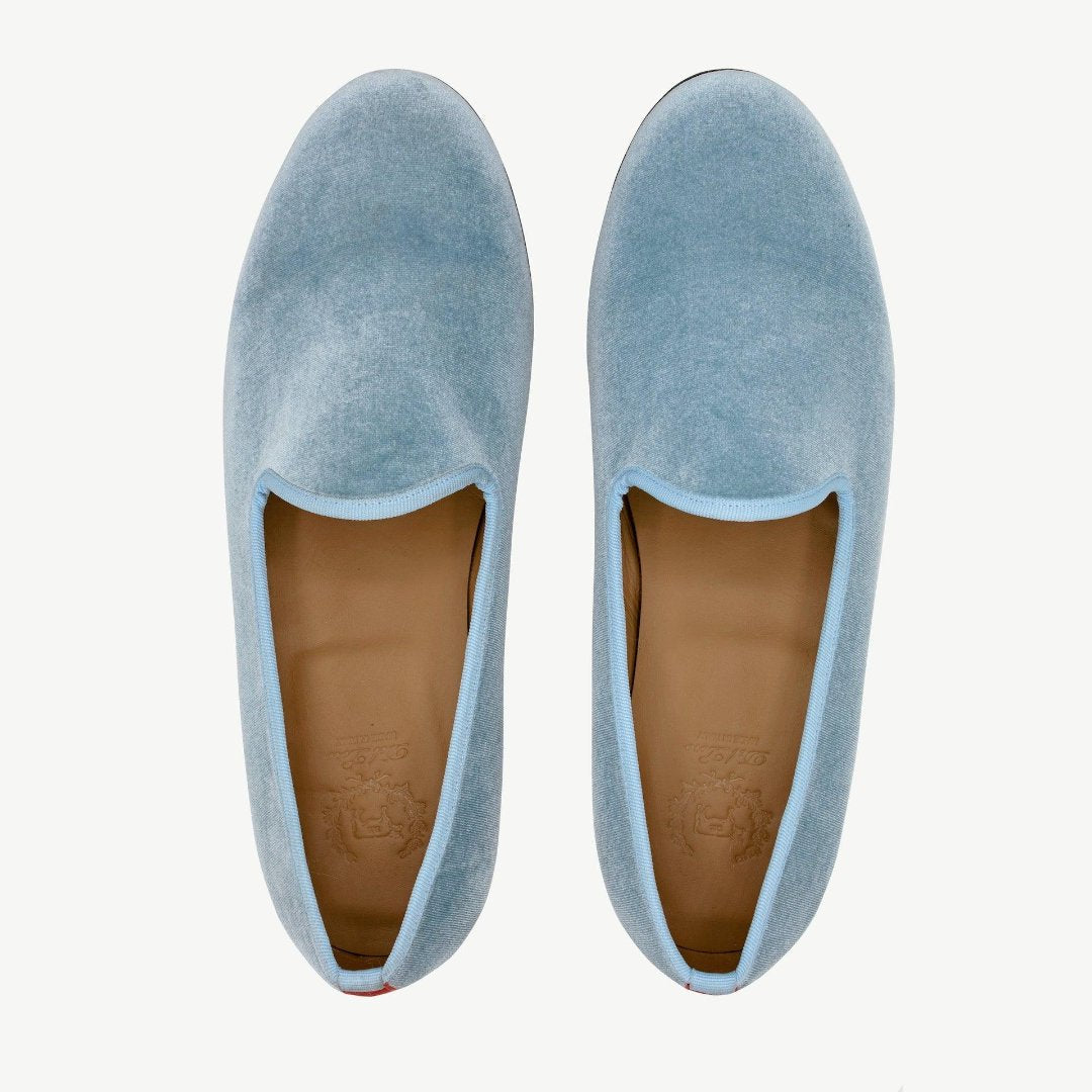 Men's Baby Blue Velvet Slipper II