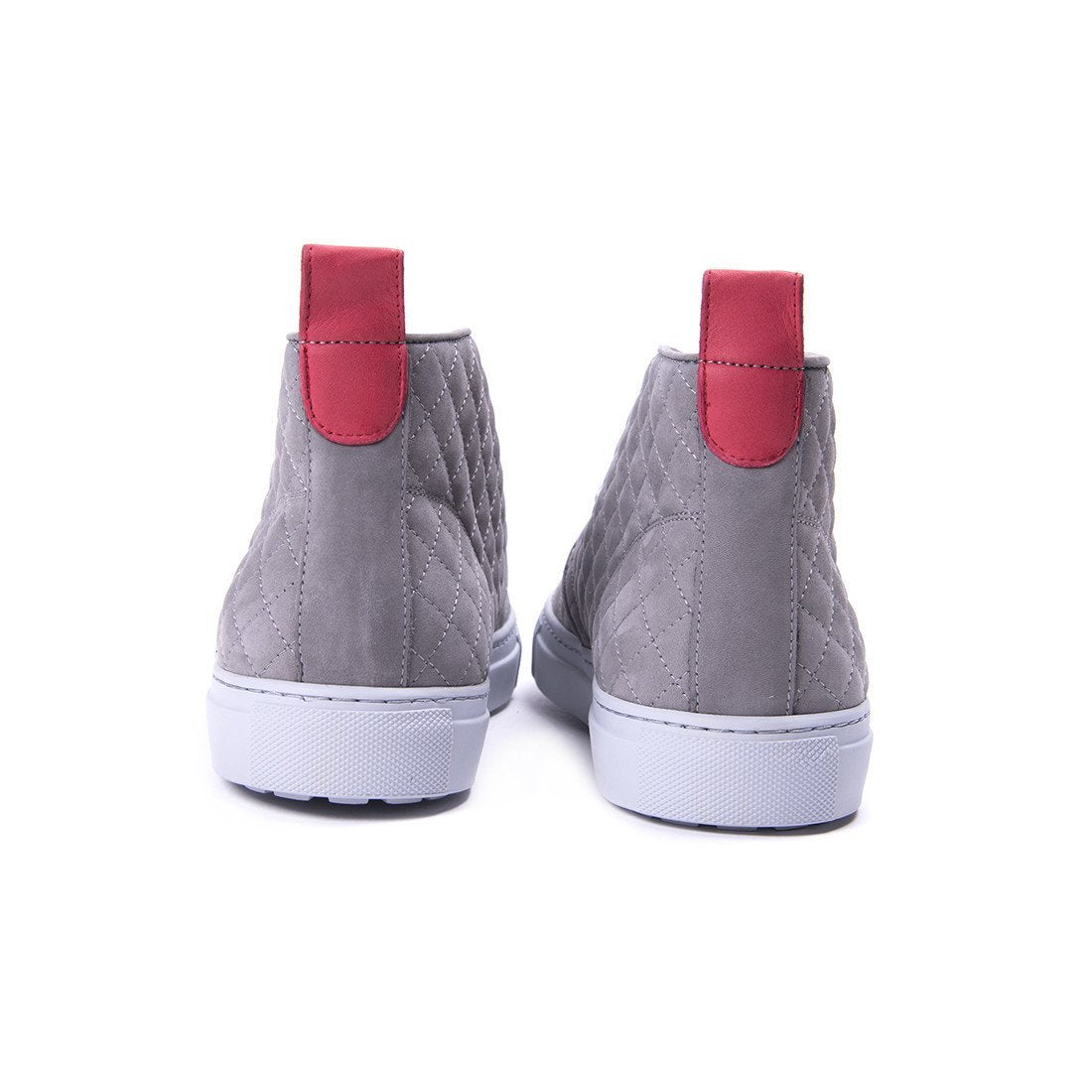 Men's Light Grey Quilted Suede Chukka Sneaker