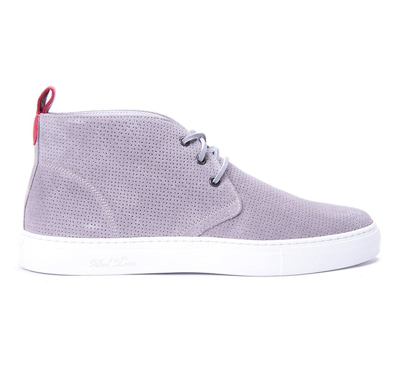Men's Chukkas - Perforated Grey Suede Chukka
