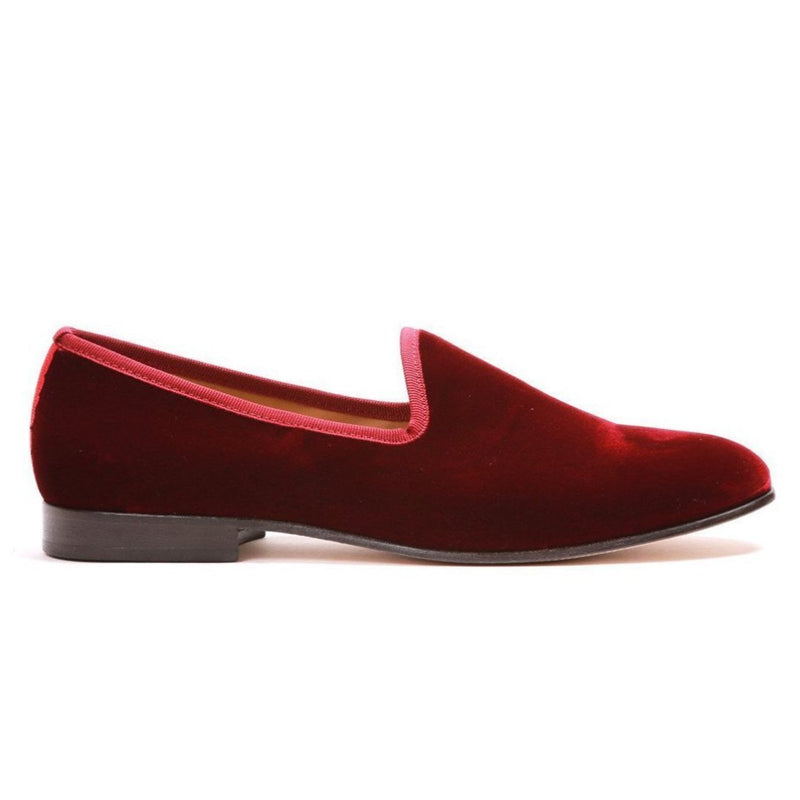 Men's Merlot Velvet Slipper
