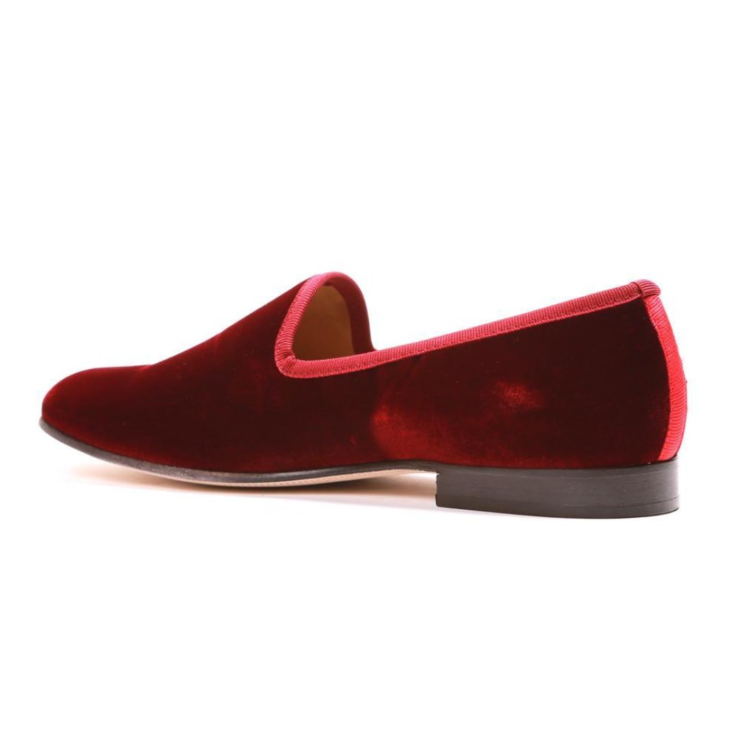 Men's Merlot Velvet Slipper