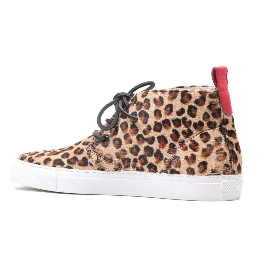 Women's Pony Hair Leopard Chukka Sneaker