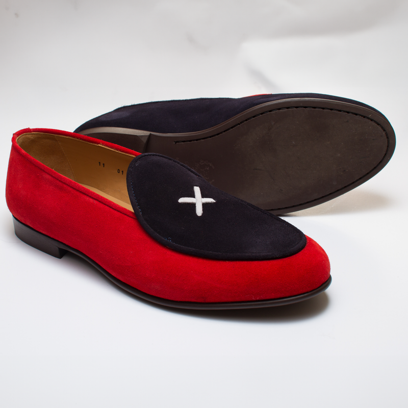 Red & Blue Color Block Milano Loafer