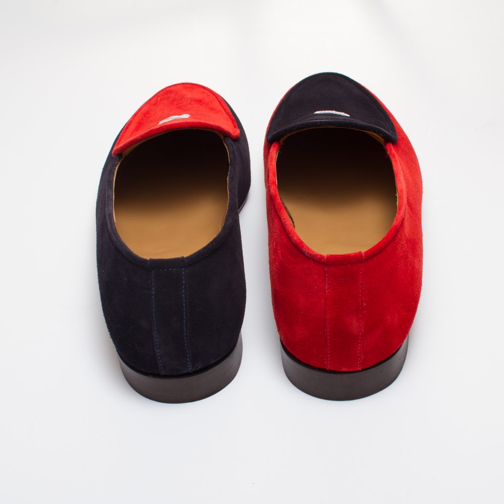 Red & Blue Color Block Milano Loafer