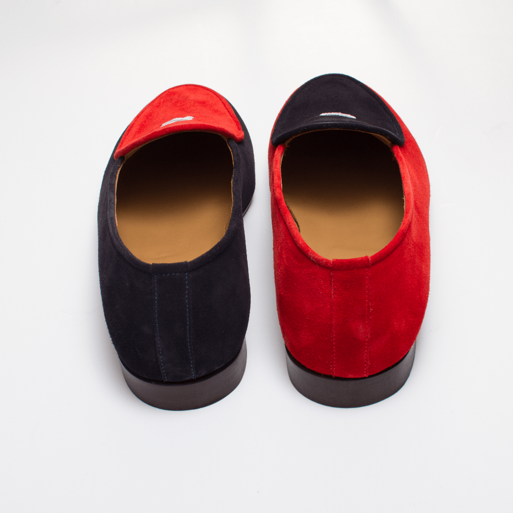 Red Blue Color Block Milano Loafer Del Toro Shoes
