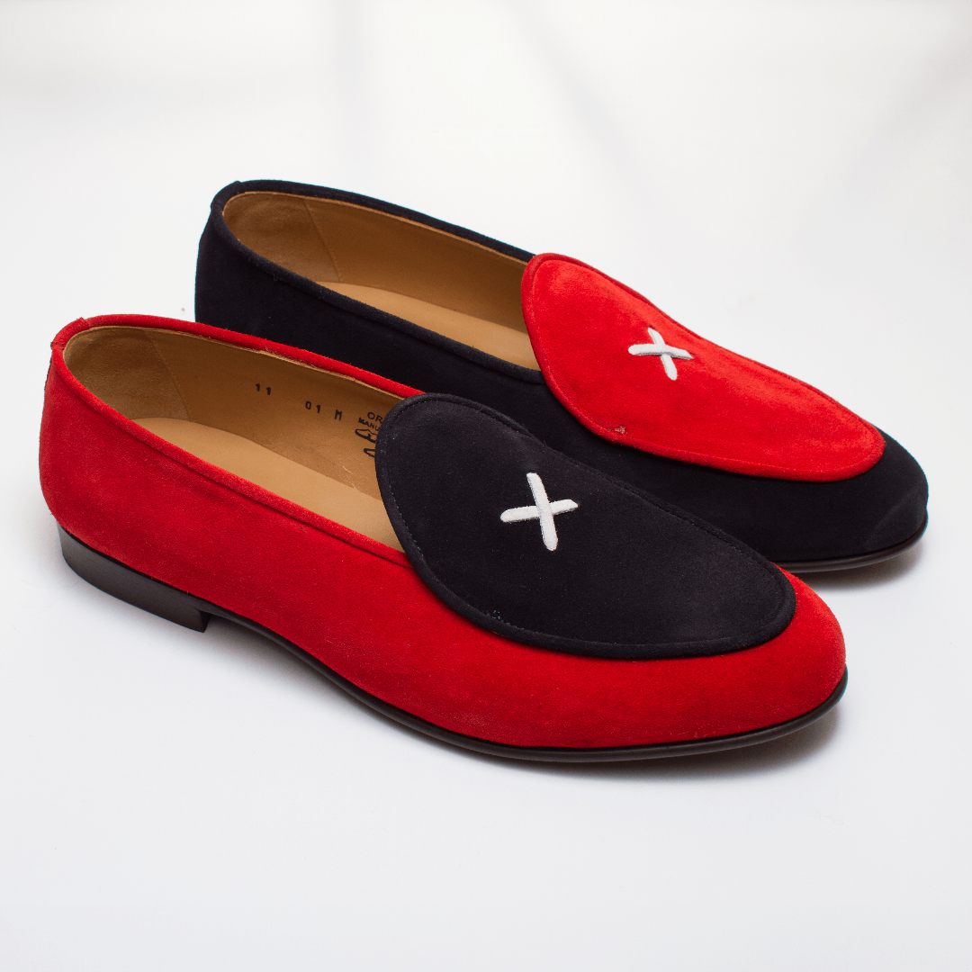 Men's Red & Blue Color Block Milano Loafer