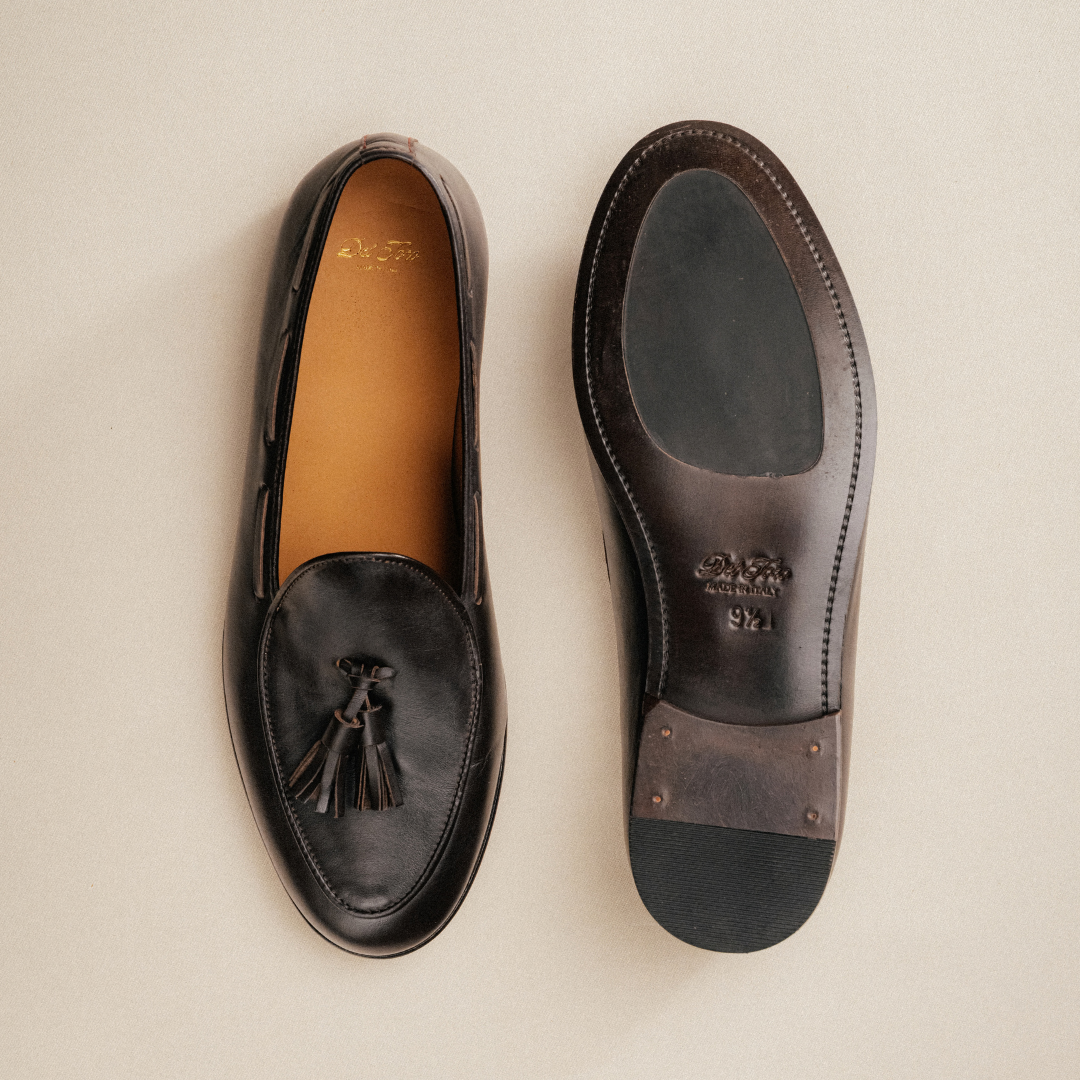 Men's Dark Brown Leather Tassel Loafer