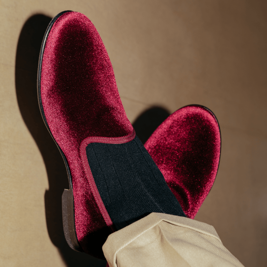 Men's Merlot Velvet Slipper II