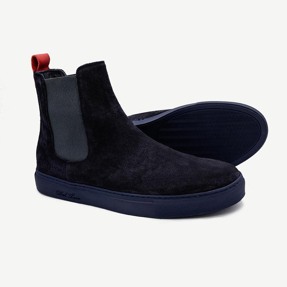 Men's Navy Suede Chelsea Sneaker - 2nd