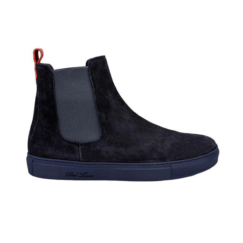 Men's Navy Suede Chelsea Sneaker - 2nd