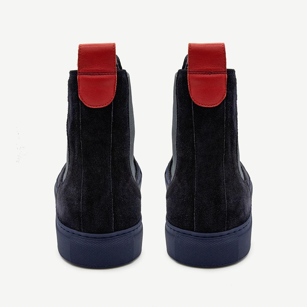 Men's Navy Suede Chelsea Sneaker - 2nd