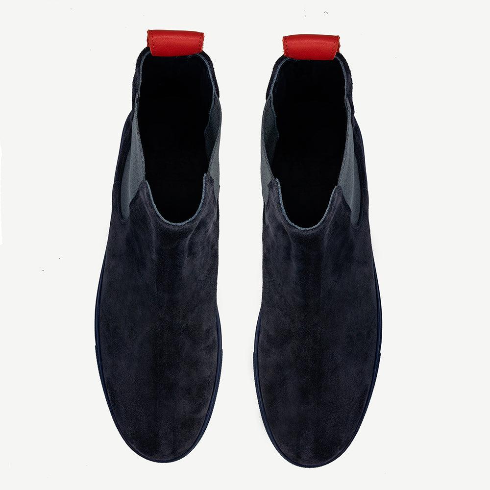 Men's Navy Suede Chelsea Sneaker - 2nd