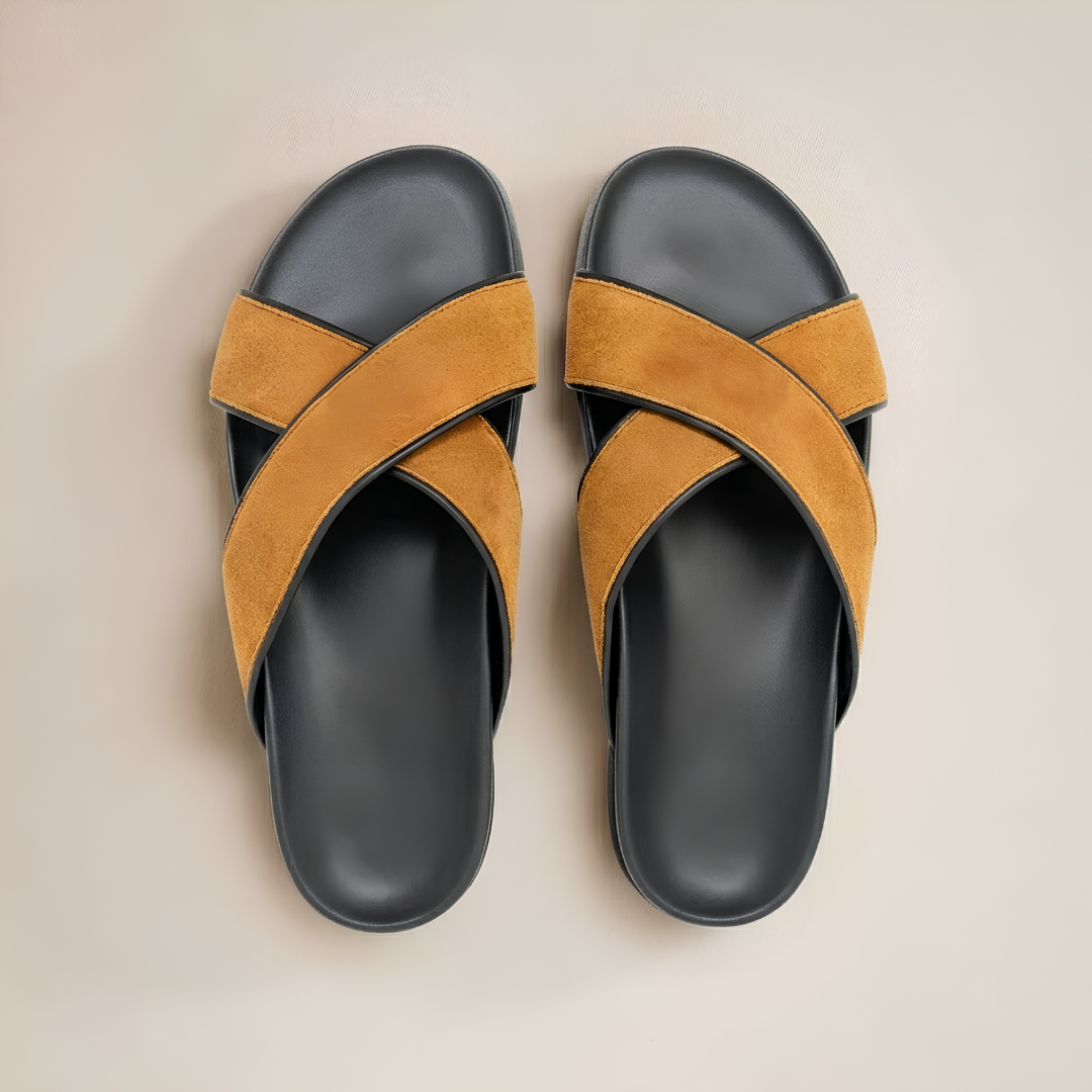 Men's Tan Amalfi Crossover Sandal