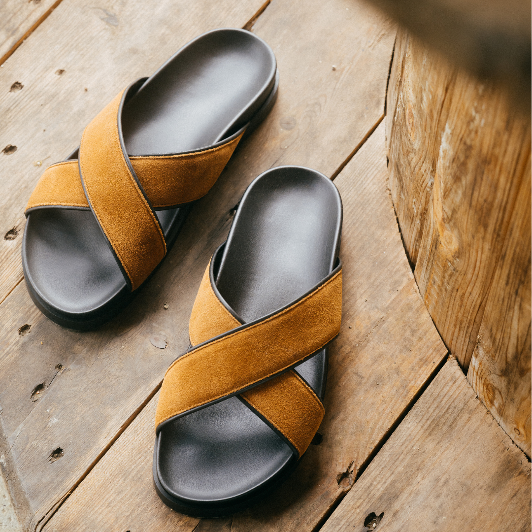 Men's Tan Amalfi Crossover Sandal