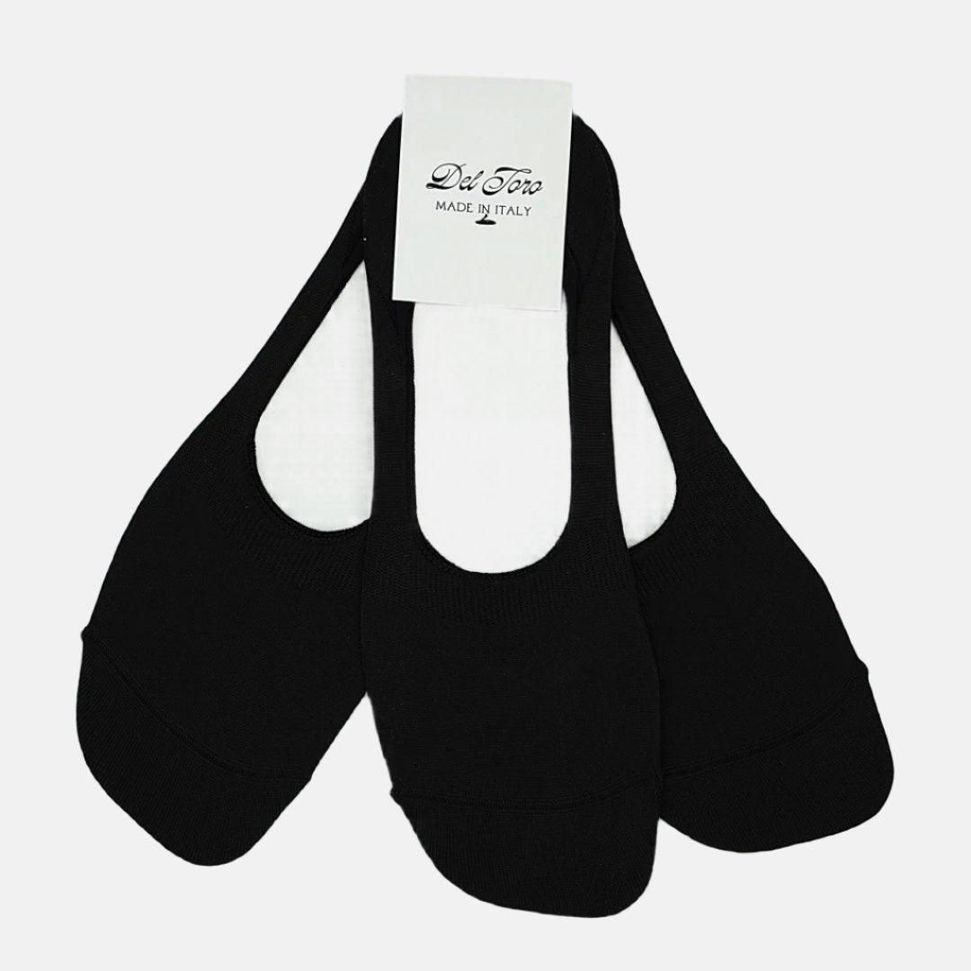 Set of 3 Athletic No Show Socks - Black