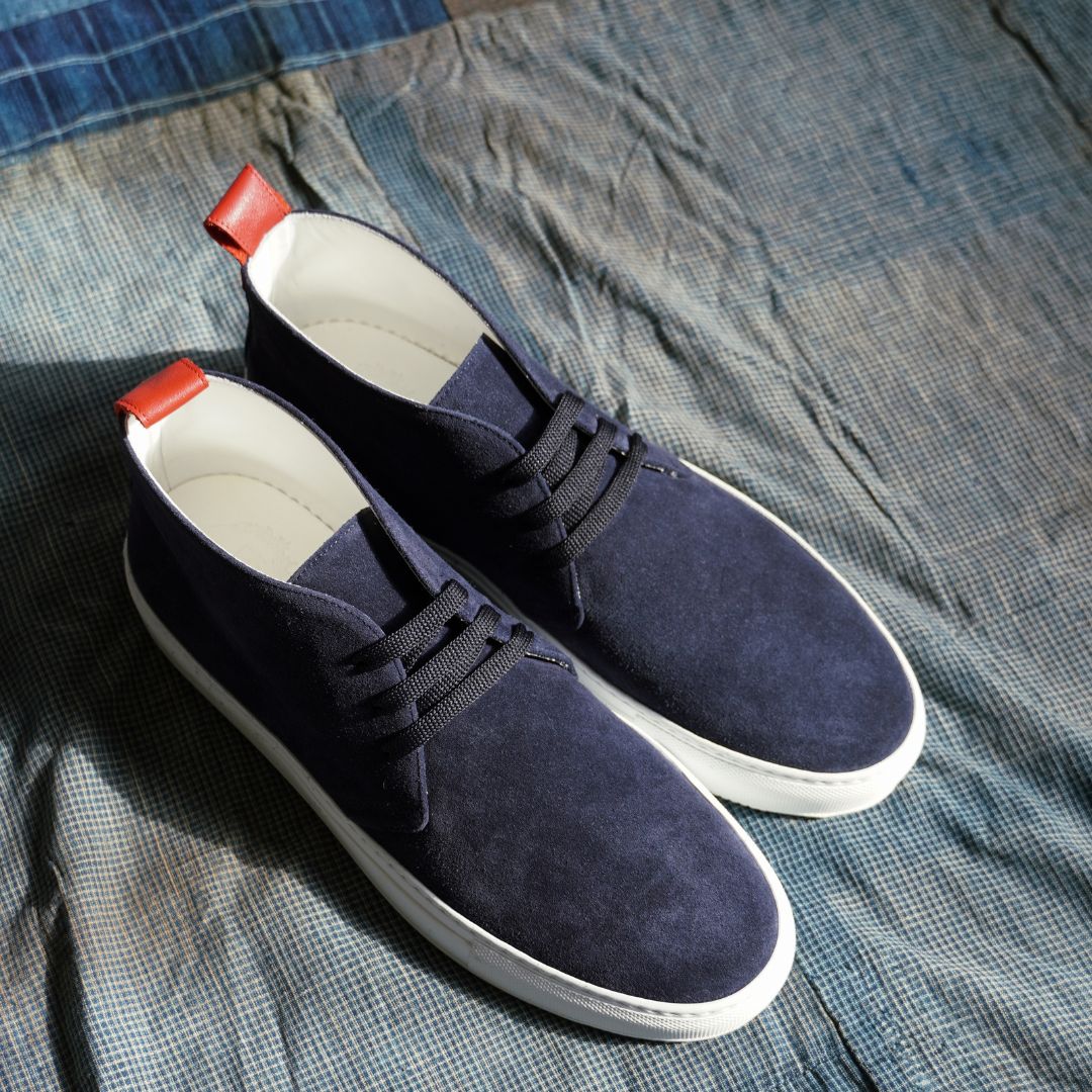 Men's Navy Suede Chukka Sneaker - 2nd
