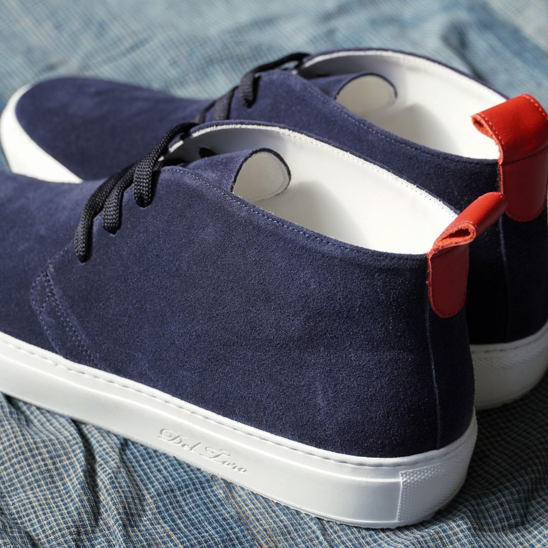 Men's Navy Suede Chukka Sneaker - 2nd