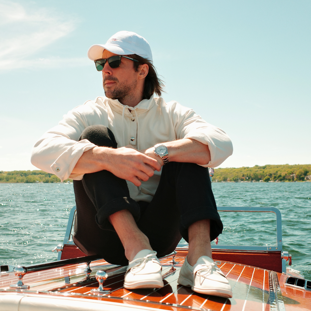 Men's Sailor Sweatshirt - Vintage White
