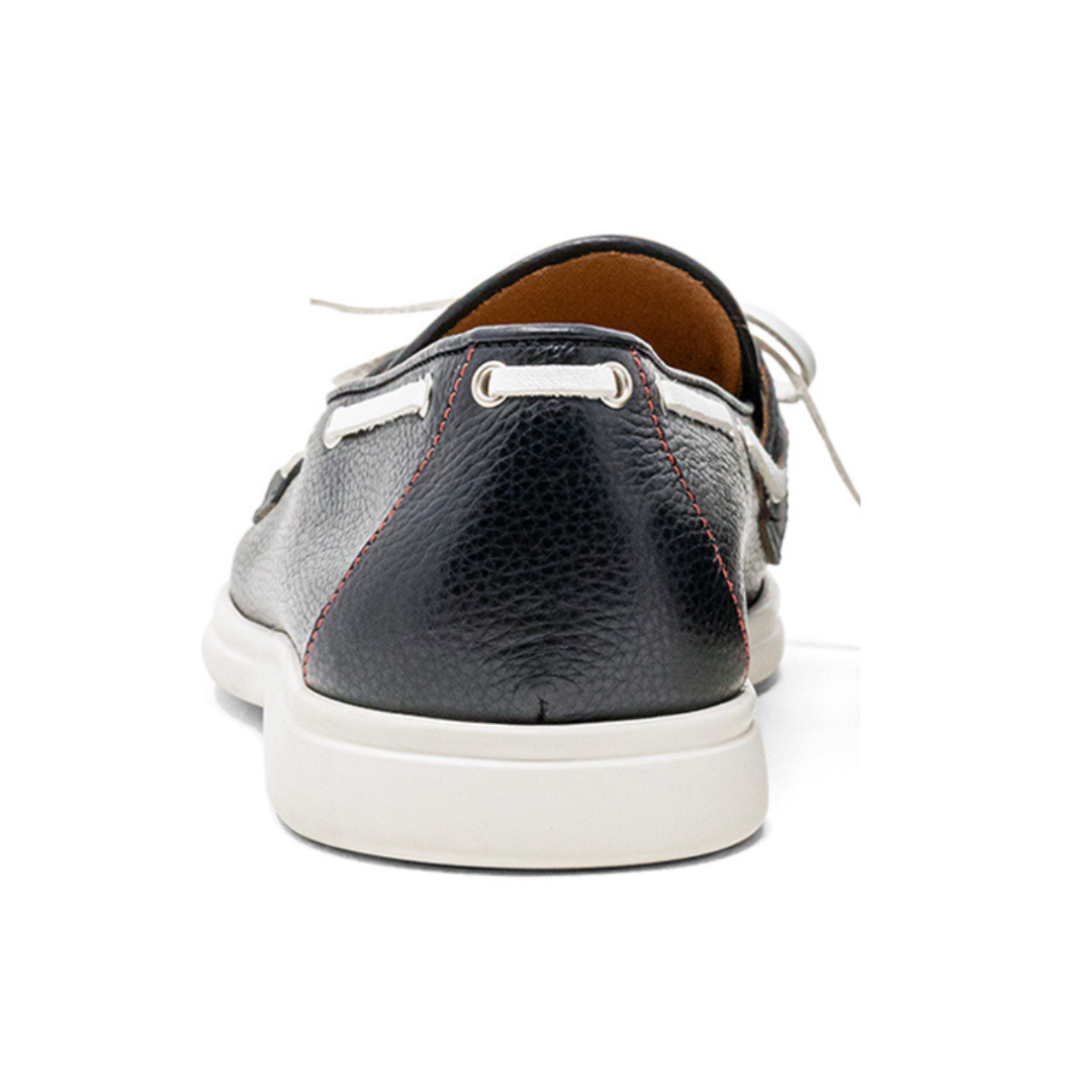 Men's Black Pebbled Leather Barca Yacht Loafer
