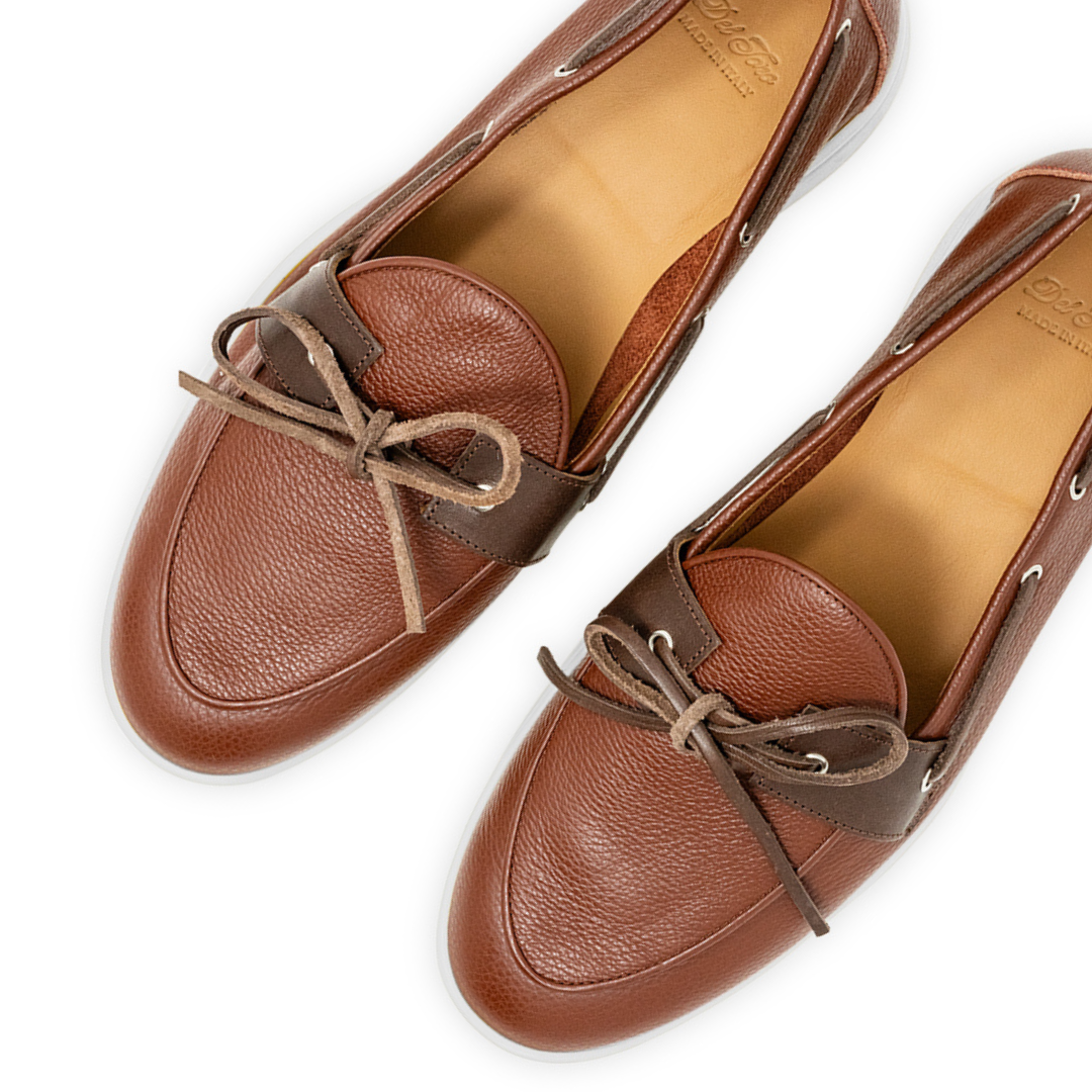 Men's Brown Pebbled Leather Barca Yacht Loafer