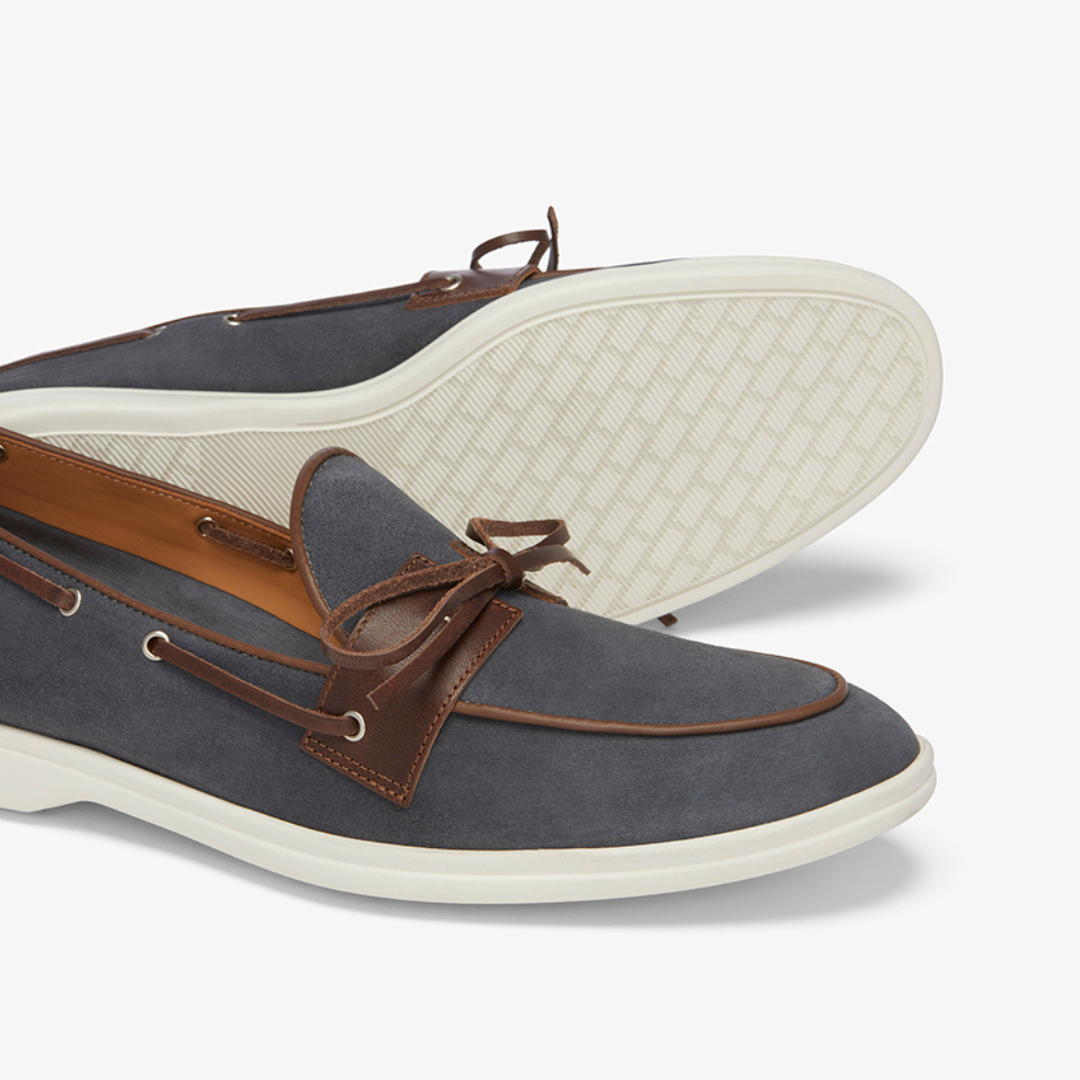 Men's Blue Suede Barca Yacht Loafer