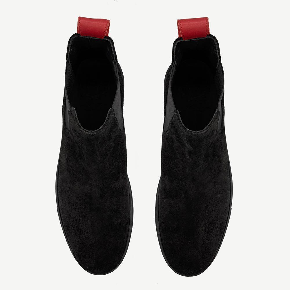 Men's Black Suede Chelsea Sneaker - 2nd