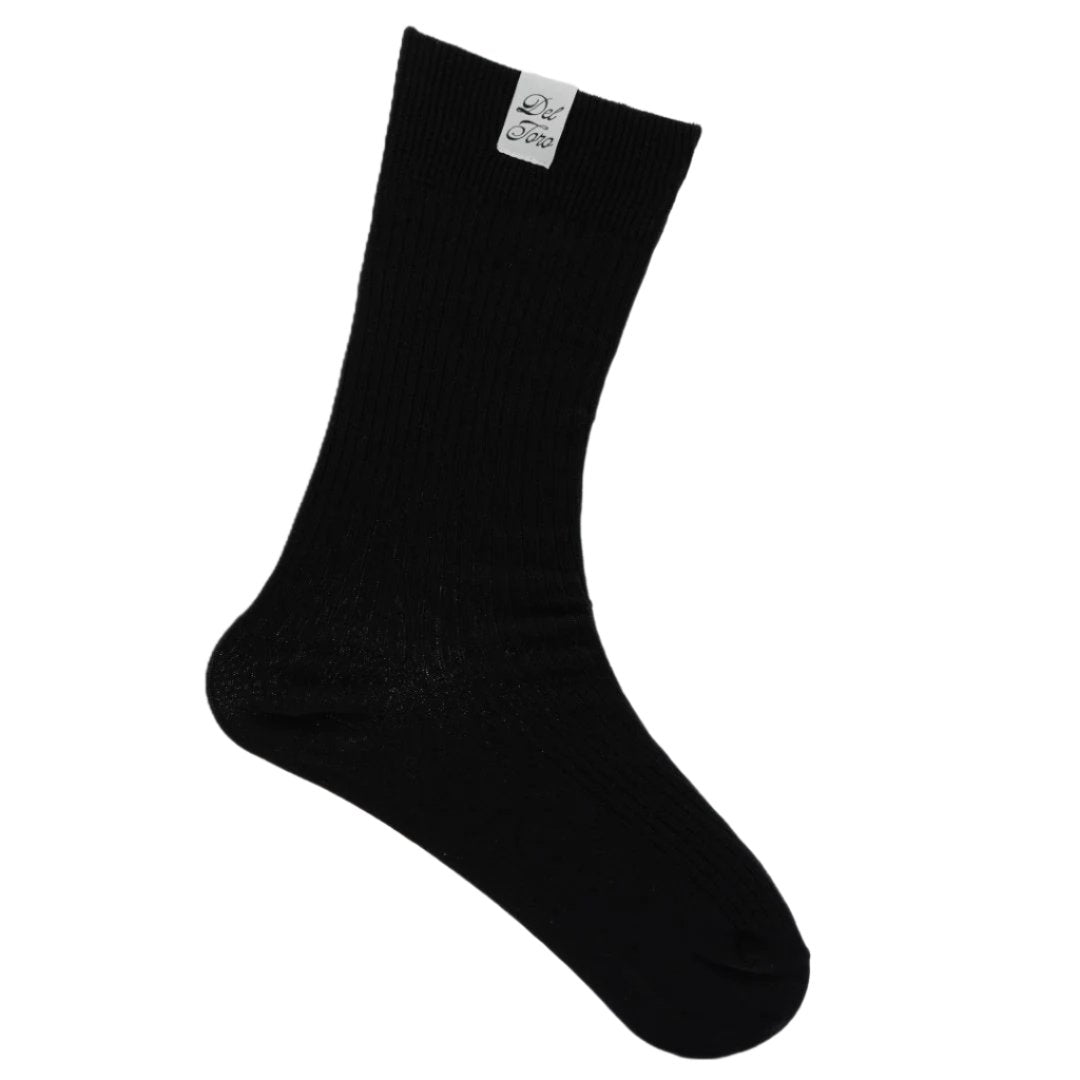 Ribbed Crew Casual Sock - Black