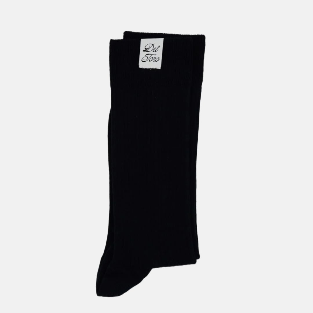 Ribbed Loop Sock - Black