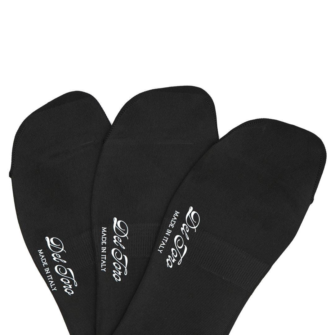 Set of 3 Athletic No Show Socks - Black