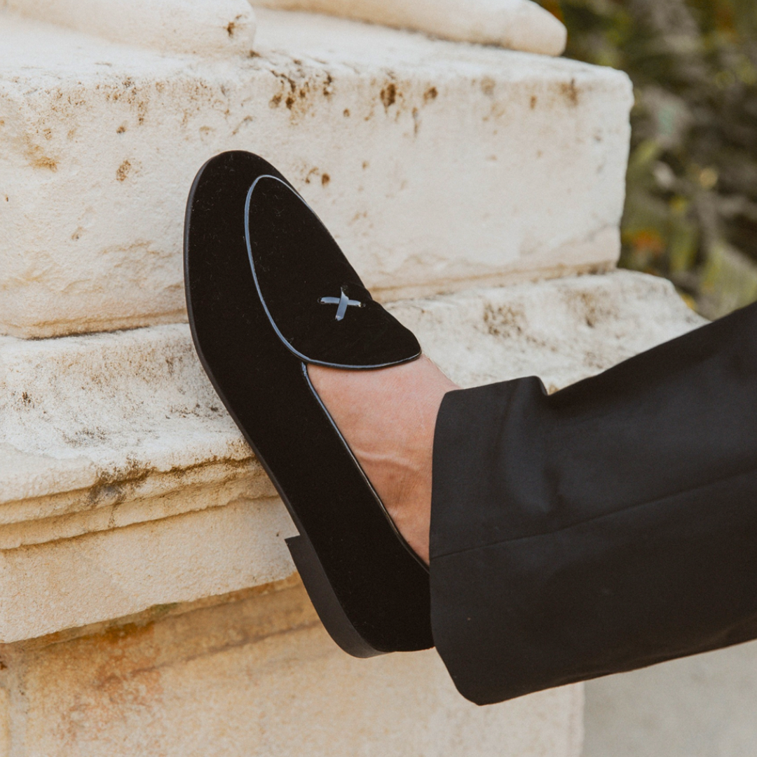 Men's Black Velvet Milano Loafer