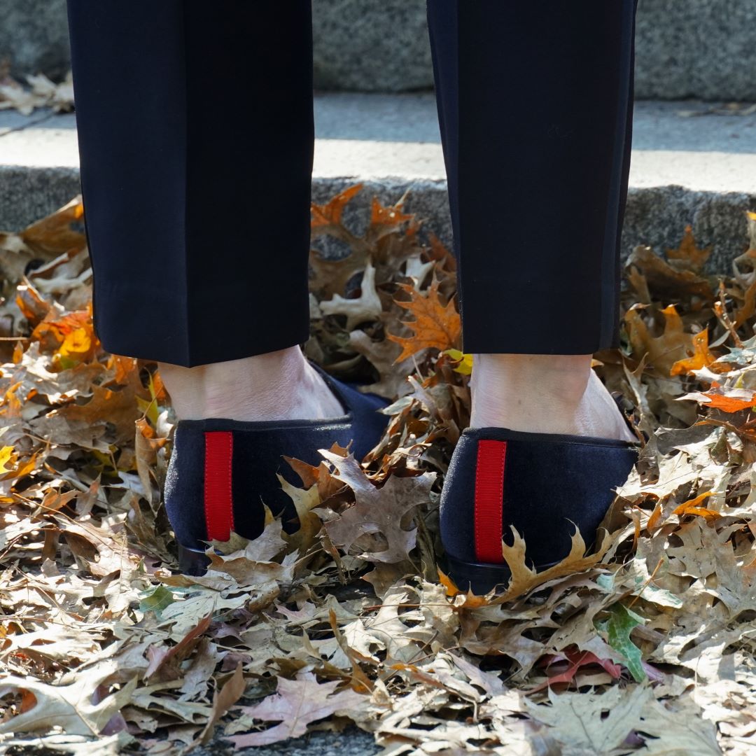 Men's Black Velvet Slipper II