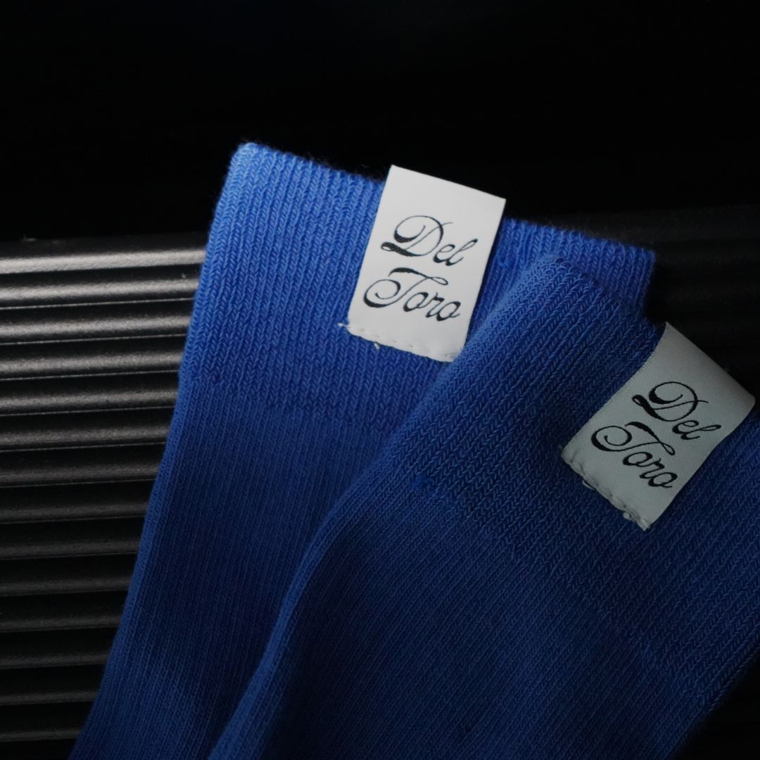 Ribbed Crew Casual Sock - Blue