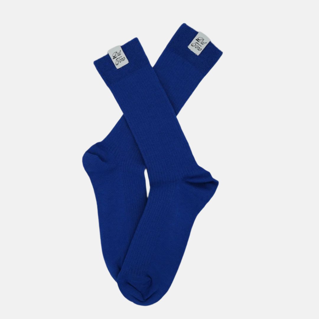 Ribbed Crew Casual Sock - Blue