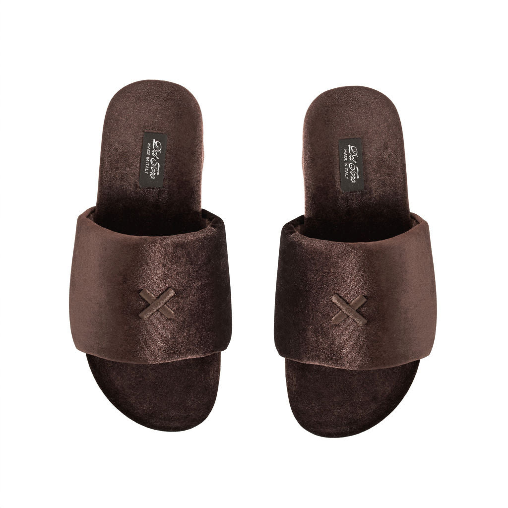 Chocolate Brown Velvet House Slide