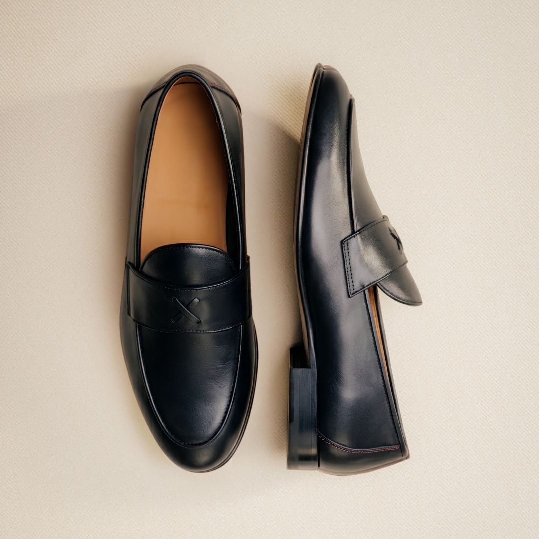 Men's Black Leather Centesimo