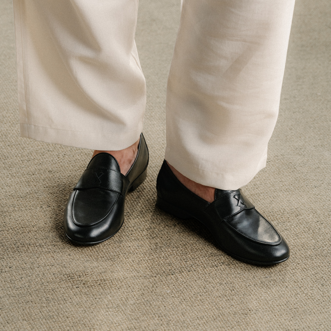 Men's Black Leather Centesimo
