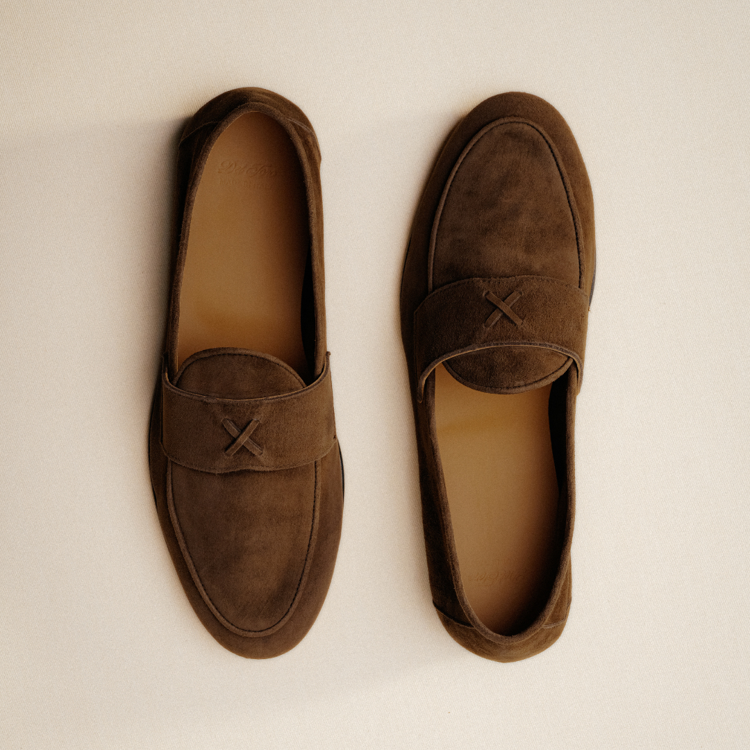 Men's Dark Brown Full Suede Centesimo
