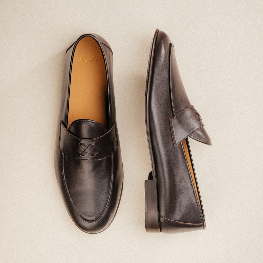 Men's Dark Brown Leather Centesimo Loafer