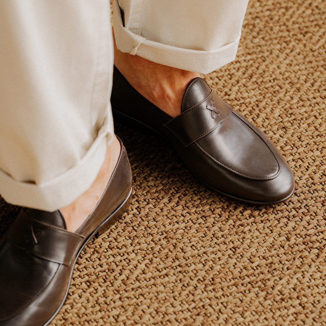 Men's Dark Brown Leather Centesimo Loafer