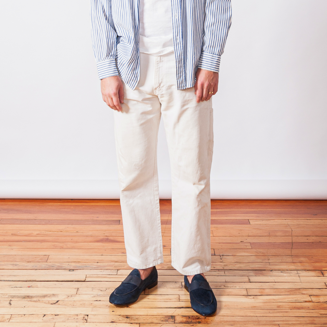 Men's Navy Suede Centesimo