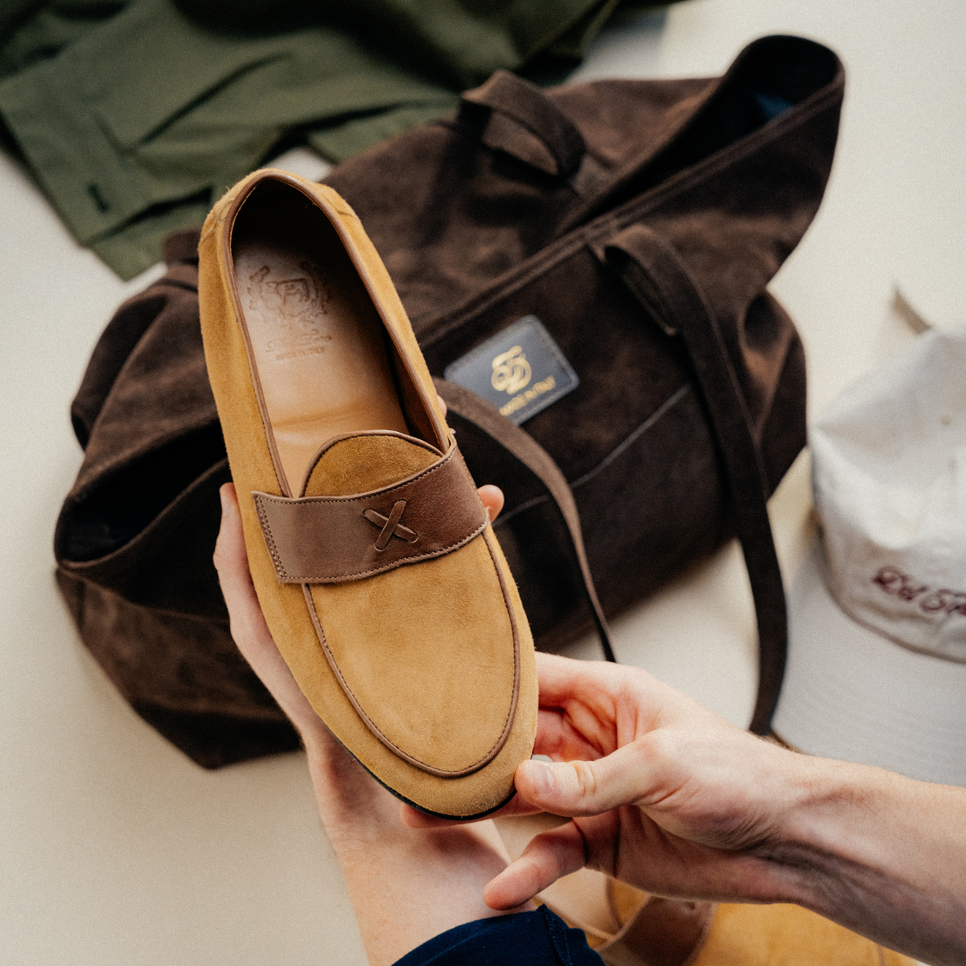 Men's Tan Suede Centesimo