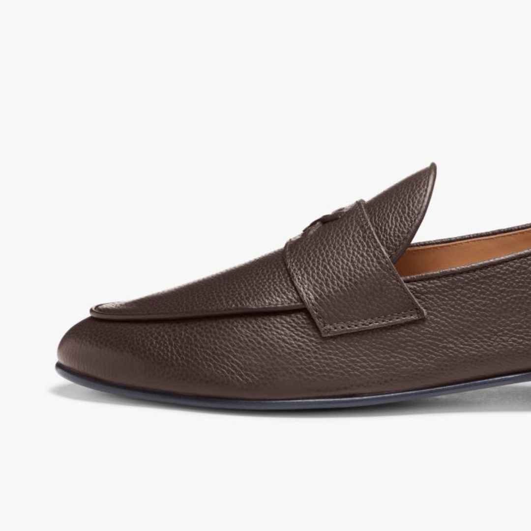 Men's Brown Pebbled Leather Centesimo
