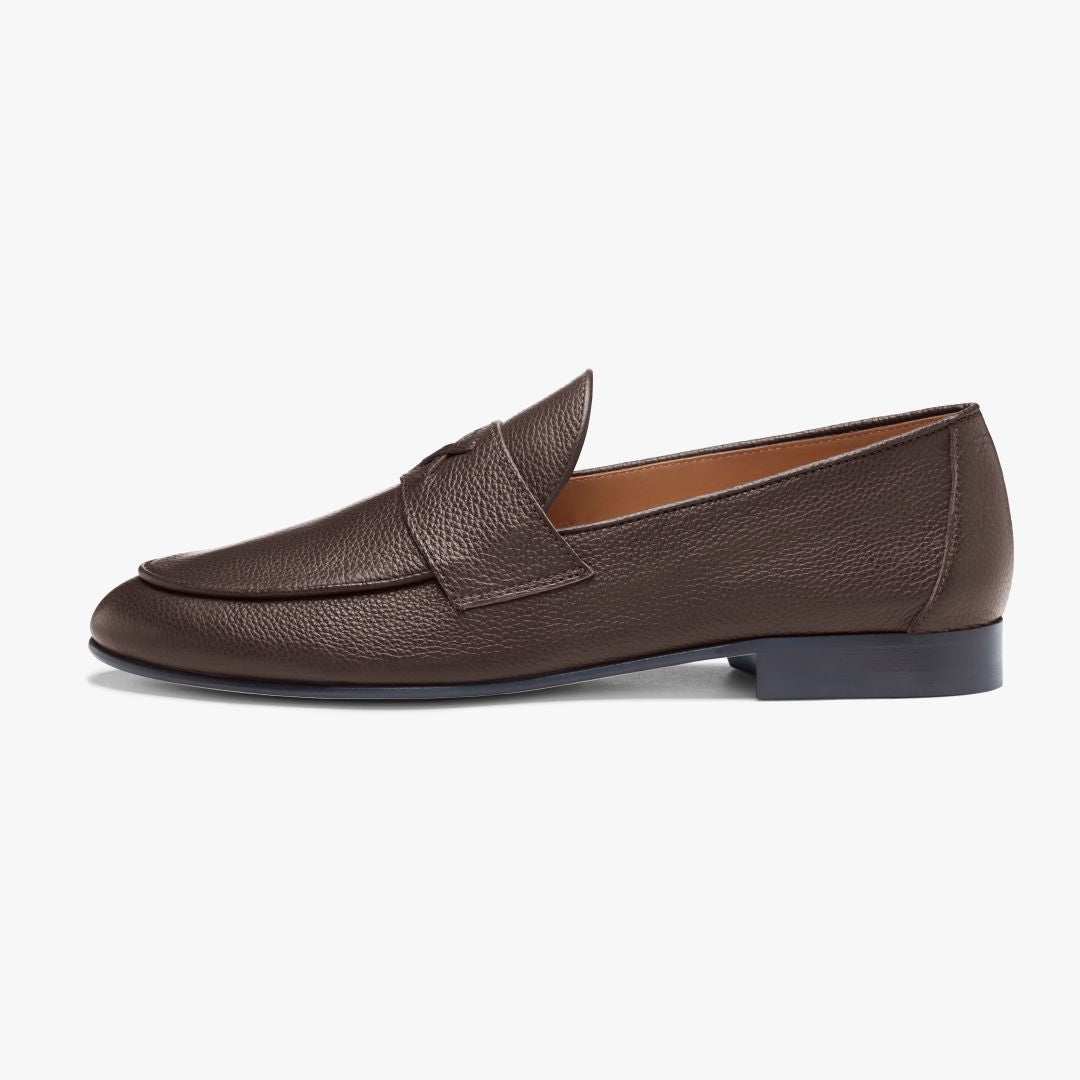 Men's Pebbled Brown Leather Centesimo