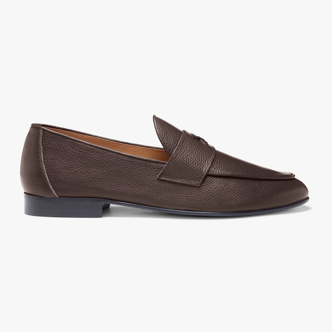 Men's Pebbled Brown Leather Centesimo