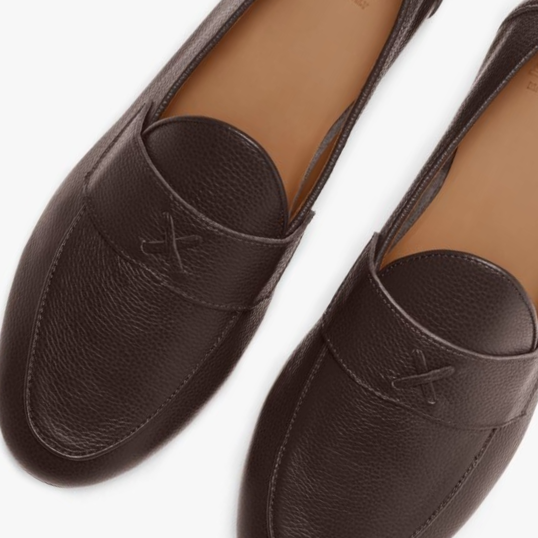 Men's Brown Pebbled Leather Centesimo