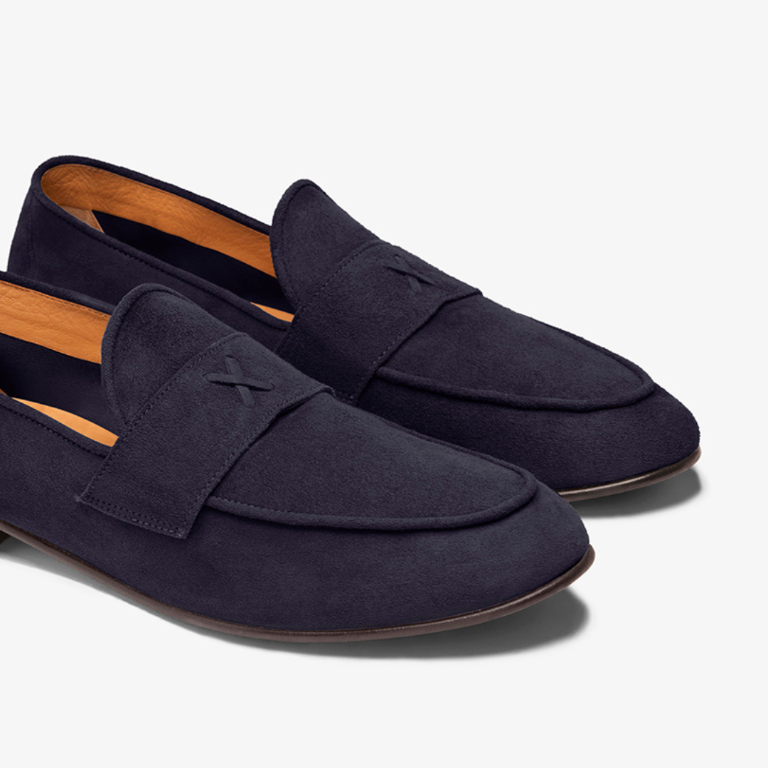 Men's Navy Suede Centesimo