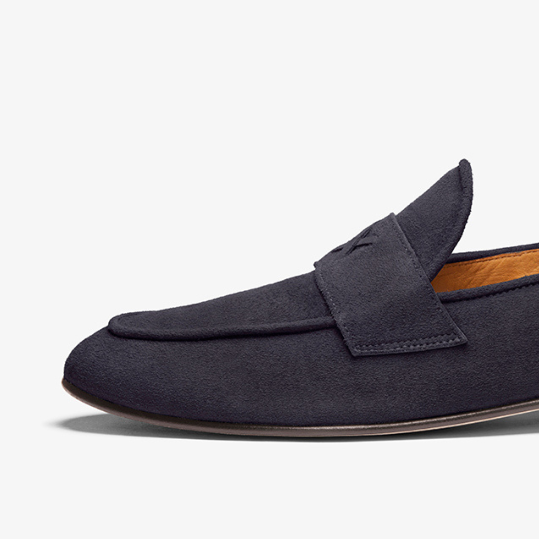 Men's Navy Suede Centesimo